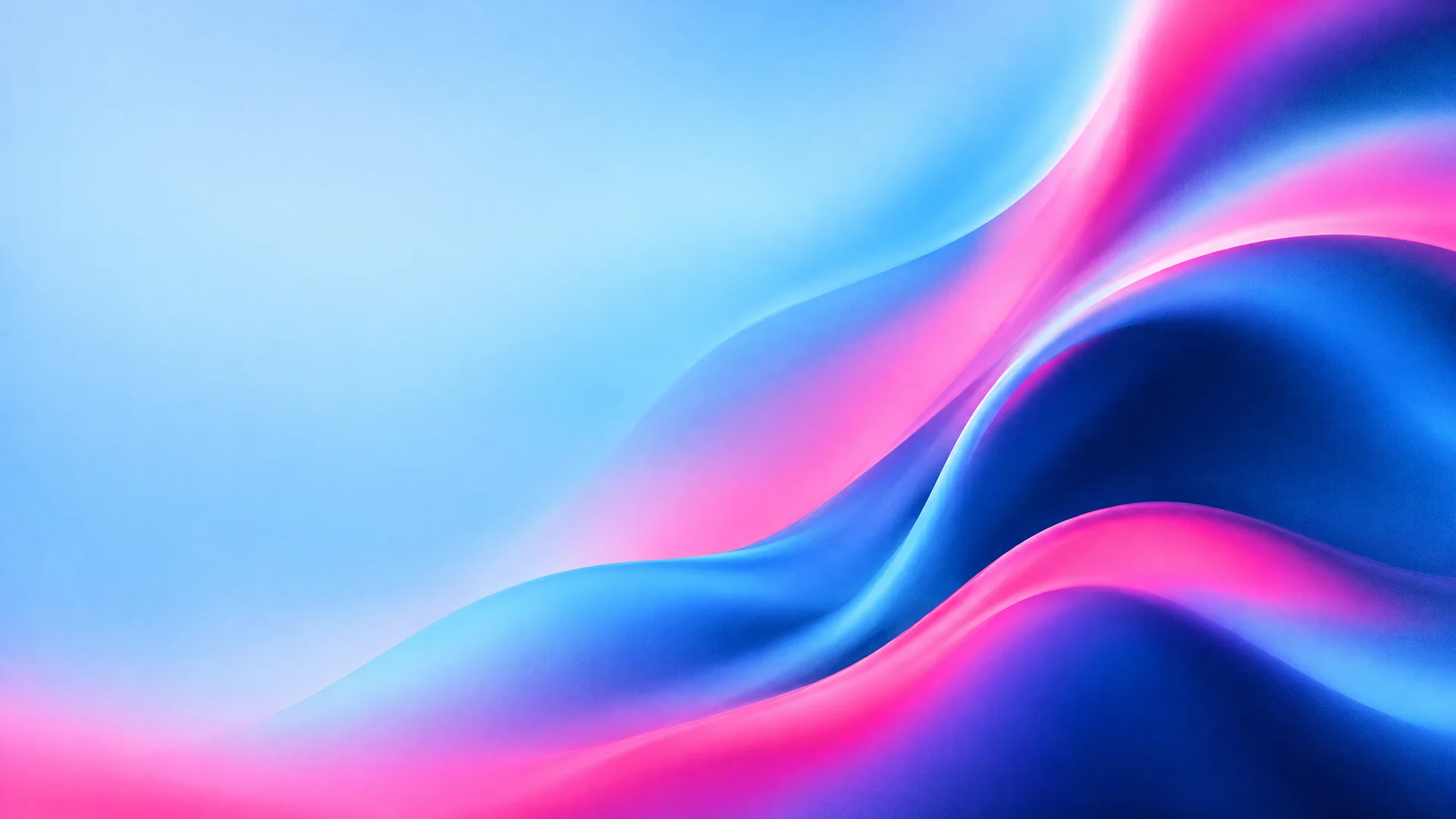 Flowing gradient mesh ribbons in sky blue and pink